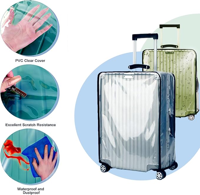 30 Inch Suitcase Cover for Luggage, 1.5mm Thickness Clear Luggage Covers for - Image 4