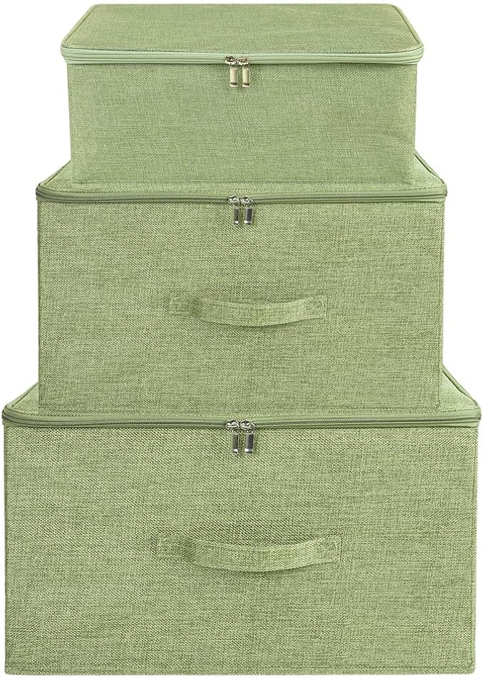 ANMINY 2PCS Storage Bins with Zipper Lids 36 Qt Lidded Fabric Storage Boxes - Image 5