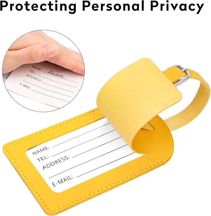4-Piece Luggage Tags for Suitcase Travel Bag Labels Privacy Protection Luggage - Image 3