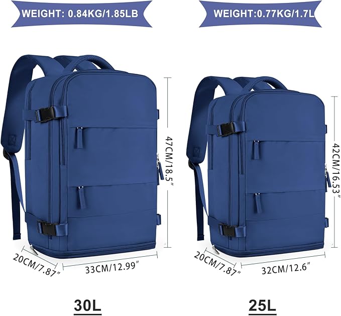 coowoz Large Travel Backpack for Women Men, Carry On Backpack, Hiking Backpack - Image 3