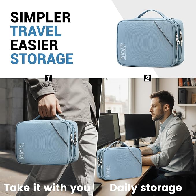 Lanola Electronic Accessories Case, Electronics Travel Organizer, Portable - Image 2