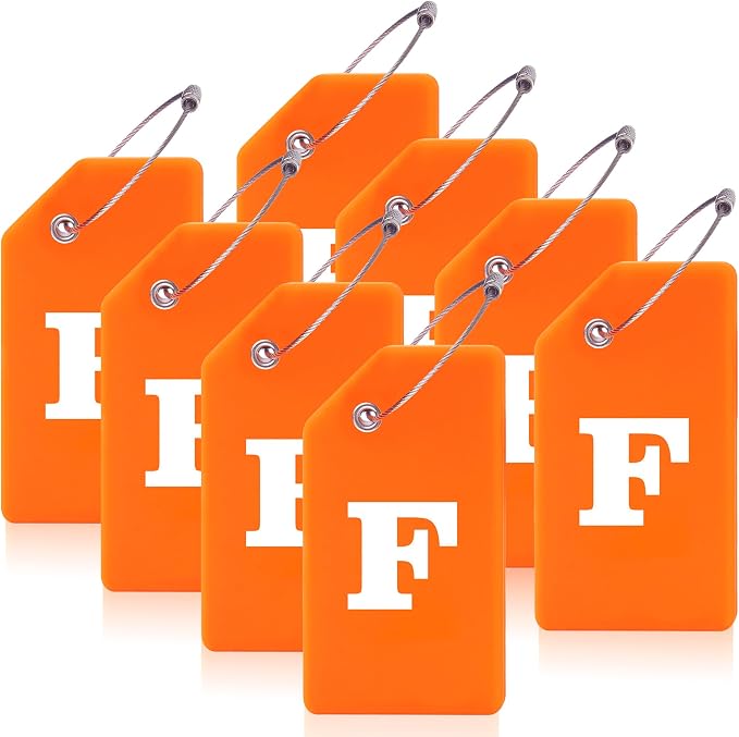 8 Pcs Luggage Tags for Suitcases, 26 Initial Letter Travel Luggage Baggage by Gostwo