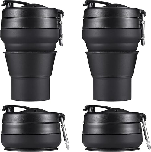 2PACK Collapsible Coffee Cup, 20 OZ 600ml Silicone Folding Camping Mug by EASYXQ
