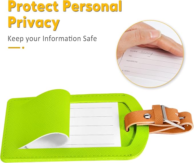 3 Pack Luggage Tags for Suitcases, TSA Approved Bag Tags, Baggage Tags - Image 3