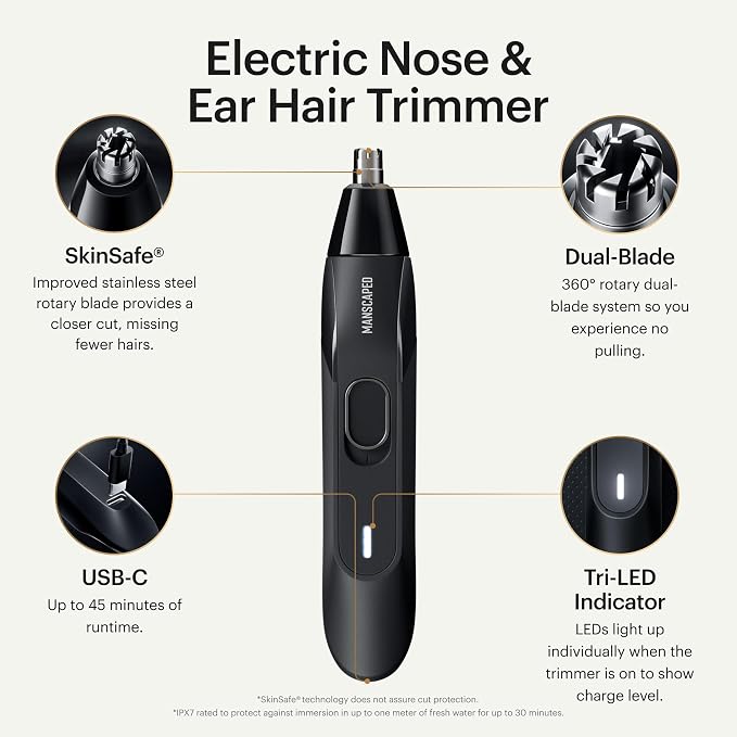 MANSCAPED® The Weed Whacker® 2.0 Electric Nose & Ear Hair Trimmer – 7, 000 RPM - Image 2