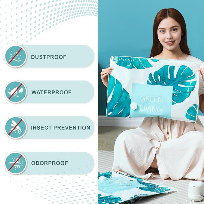 15 Pack Vacuum Storage Bags for Clothing Travel - Image 8
