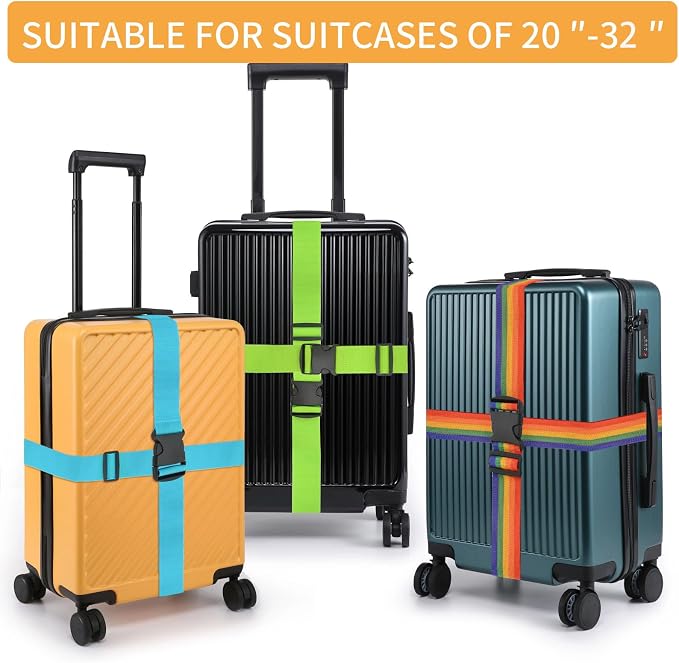BILIONE 8 Pcs Luggage Straps, TSA Approved Add a Bag Premium Accessory - Image 7