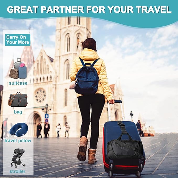 4Pack Luggage Straps for Suitcases, Travel Connector for Carry On Bag, Add Bag - Image 5