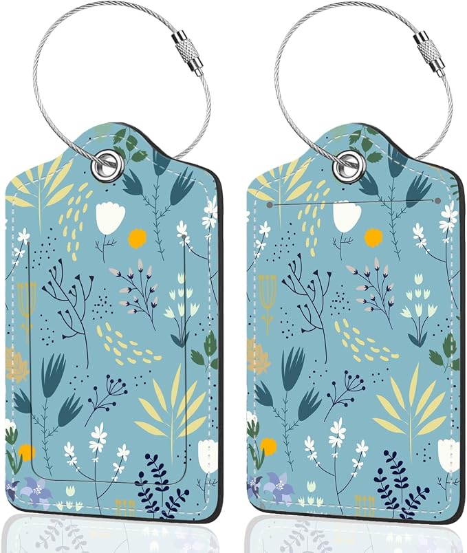 2Pack Luggage Tags for Suitcases, Cute Unique Pu Leather Cruise Luggage Tag by Unknown