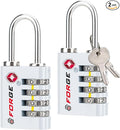 Forge Dual-Opening: Key or Combination Access Lock, TSA Approved Locks by Forge