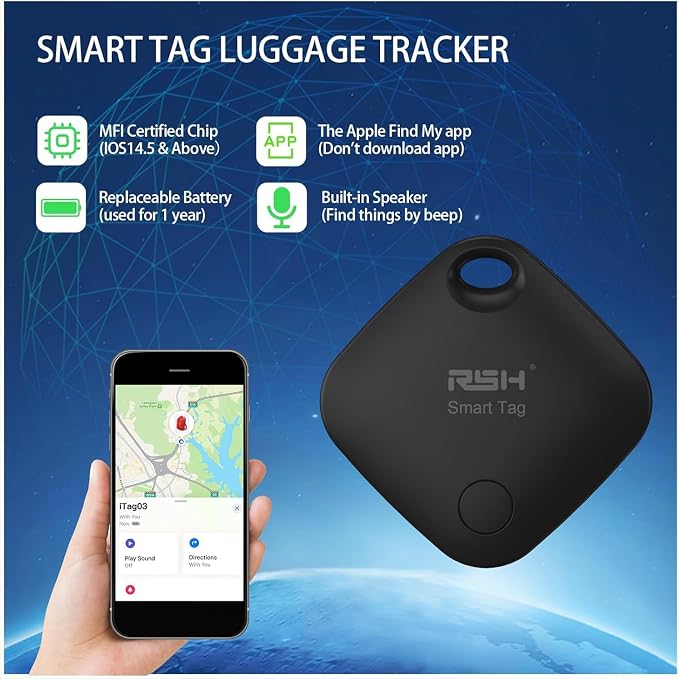Air Tracker Tags 4 Pack Bluetooth Luggage Tracker Tags Works - Image 2