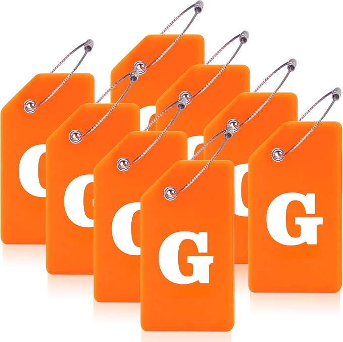 8 Pcs Luggage Tags for Suitcases, 26 Initial Letter Travel Luggage Baggage by Gostwo