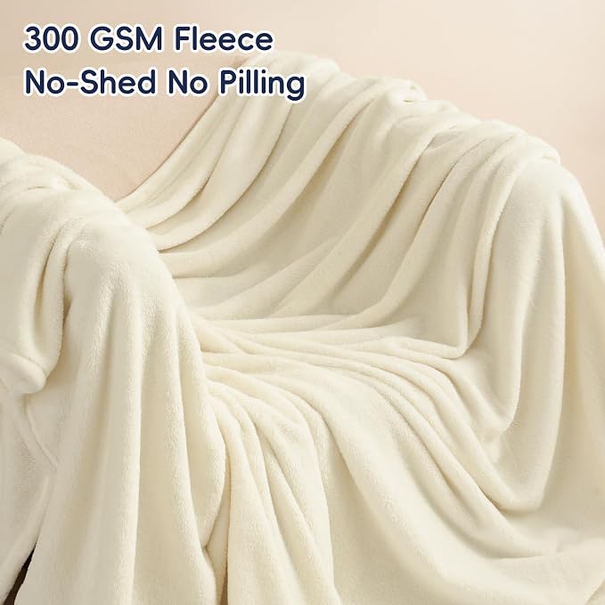 PHF Ultra Soft Fleece Blanket King Size, No Shed No Pilling Luxury Plush Cozy - Image 3