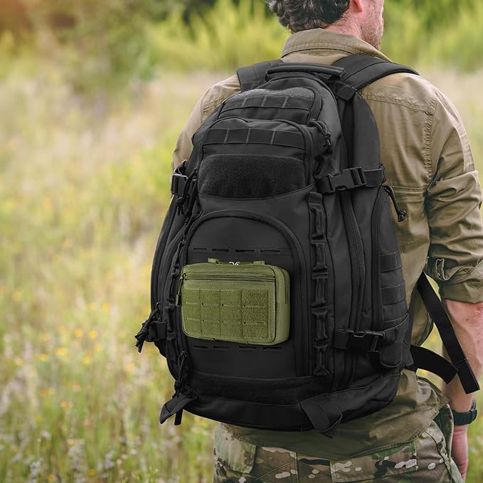 Tactical Molle Admin Pouch Utility Laser Cut EDC Tool Pouch Bag Horizontal - Image 6