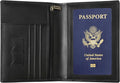 Ringsun Leather Passport Cover for Men Women, RFID Passport Wallet Case Travel by RINGSUN