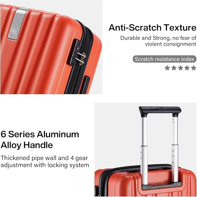 Hanke 24 Inch Expandable Checked Luggage Lightweight PC Hard Case Luggage - Image 6