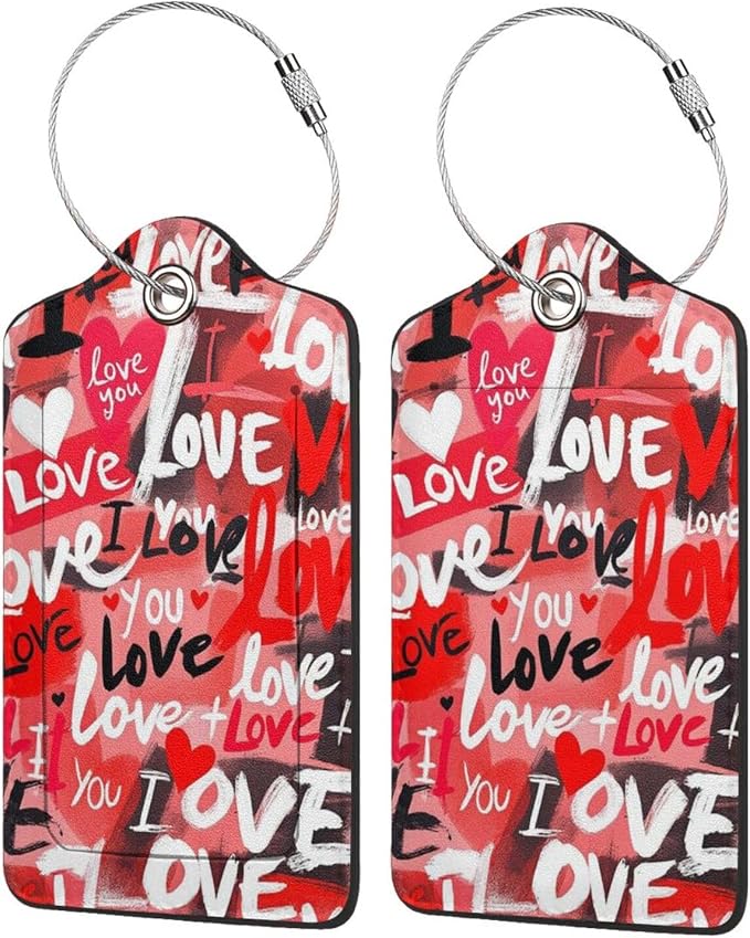 Fun Luggage Tags for Suitcases Leather Name Tag for Luggage Cute Travel Baggage by DONGPANCHN