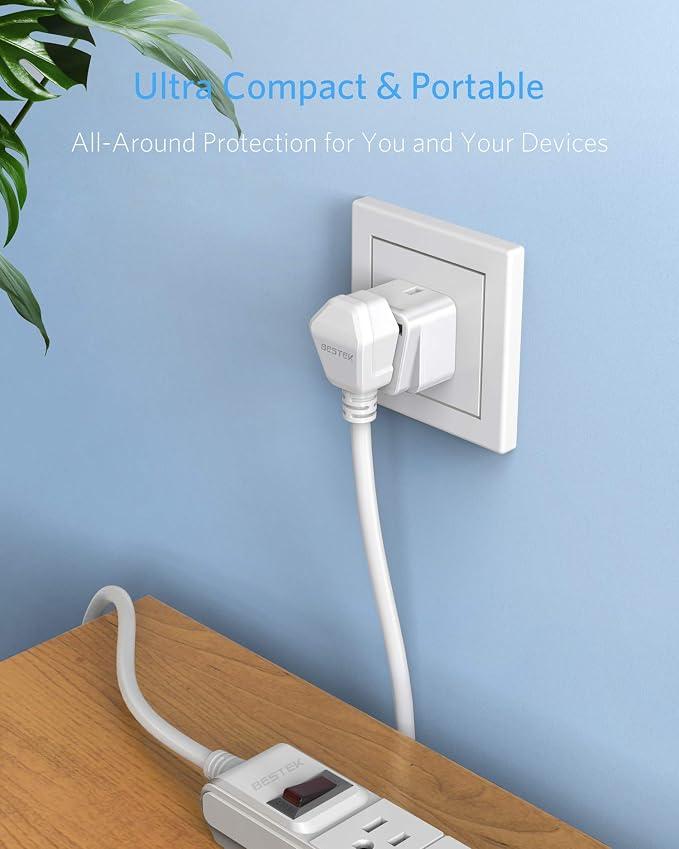 BESTEK India, South Africa Travel Plug Adapter, Grounded Universal Type D Plug - Image 3
