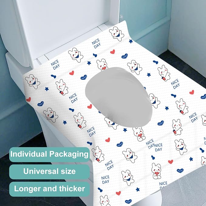 20 Pack Toilet Seat Covers Disposable, Portable Toilet Seat Cover - Image 4