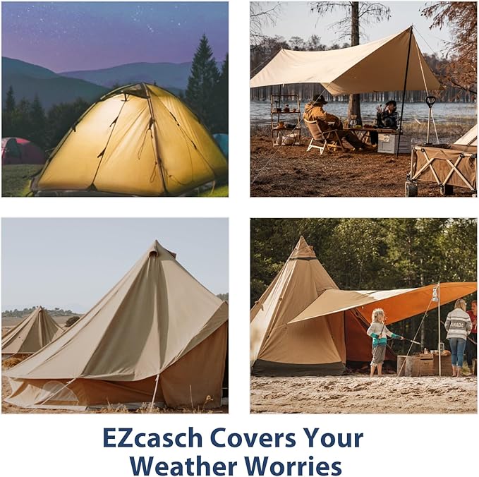 10’x10’ Canvas Tarps Heavy Duty Waterproof Tarpaulins - Image 6