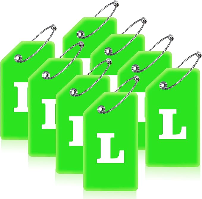 8 Pcs Luggage Tags for Suitcases, 26 Initial Letter Travel Luggage Baggage by Gostwo