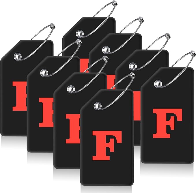 8 Pcs Luggage Tags for Suitcases, 26 Initial Letter Travel Luggage Baggage by Gostwo