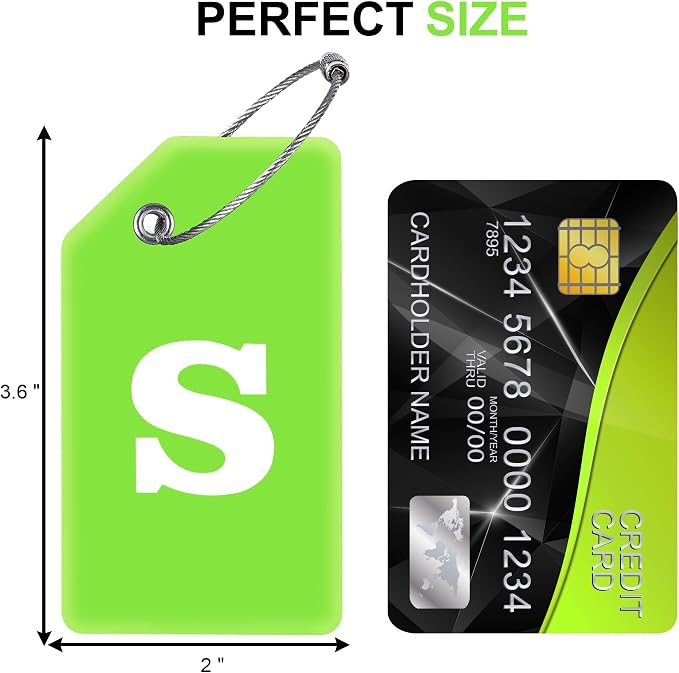 8 Pcs Luggage Tags for Suitcases, 26 Initial Letter Travel Luggage Baggage - Image 4