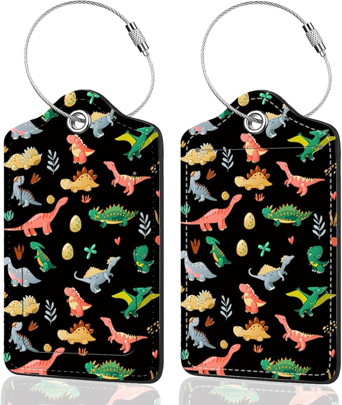 2Pack Luggage Tags for Suitcases, Cute Unique Pu Leather Cruise Luggage Tag by Unknown