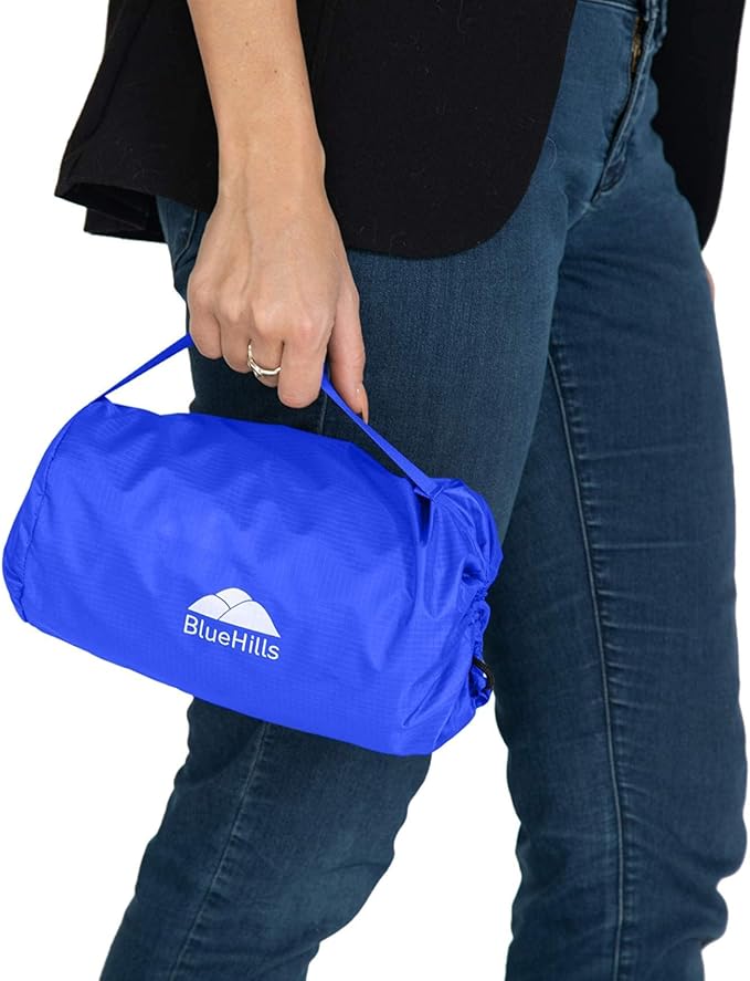 BlueHills Ultra Compact Travel Blanket Pillow in Portable Bag Case Premium Cozy - Image 9