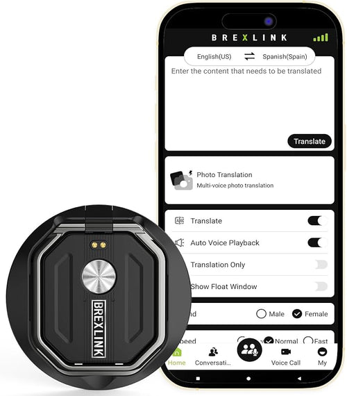 3-in-1 AI Translator Recorder, Language Translator Device, NO FEE by BrexLink
