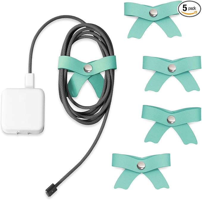 SenseAGE 5 Pack Cord Organizer, Bow Cord Keeper, Cable Organizer USB Holder by SenseAGE