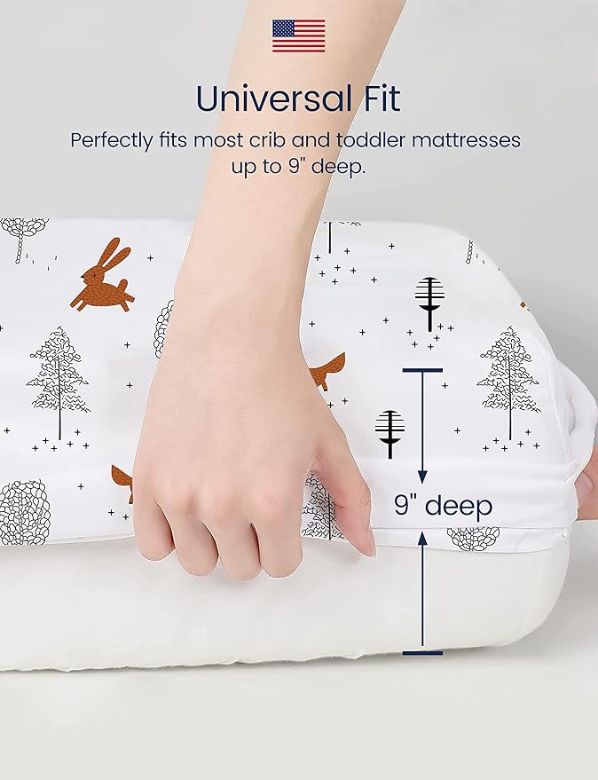 TotAha Premium Stretchy Crib Sheets-Hypoallergenic, Silky Comfort, Buttery Soft - Image 5