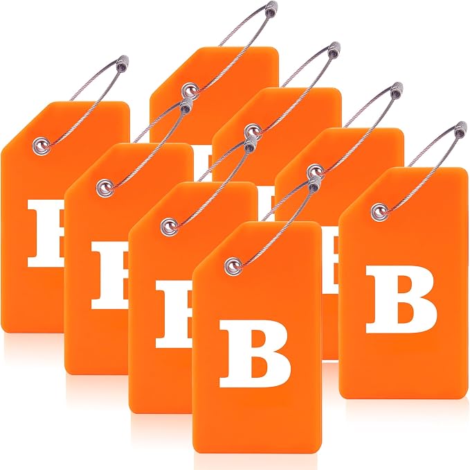 8 Pcs Luggage Tags for Suitcases, 26 Initial Letter Travel Luggage Baggage by Gostwo