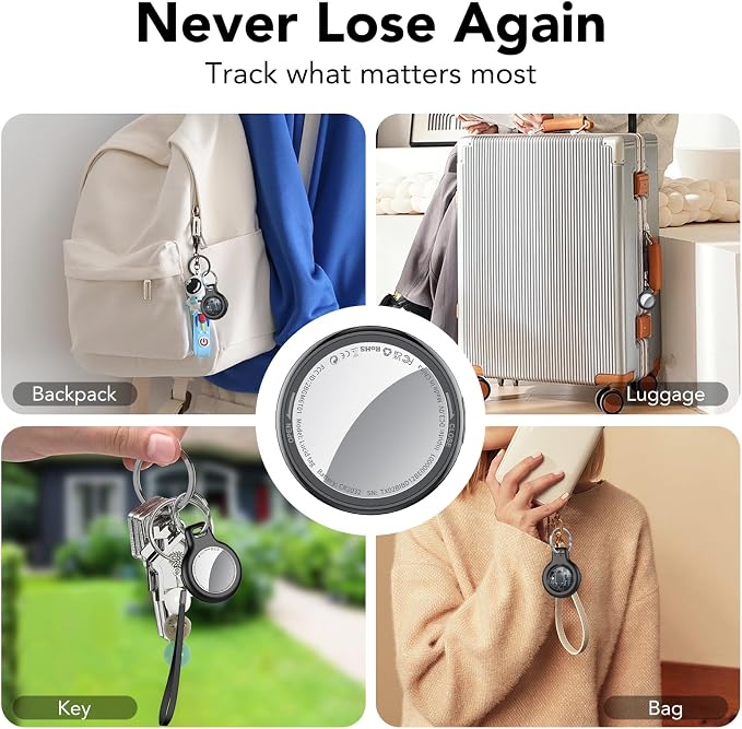2025 New Air Tracker Tags-4 Pack, Replaceable Battery, Key Finder and Item - Image 9