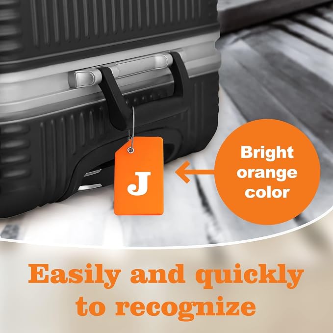 8 Pcs Luggage Tags for Suitcases, 26 Initial Letter Travel Luggage Baggage - Image 5