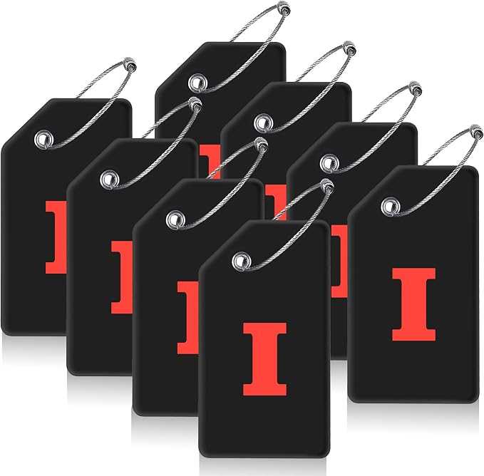 8 Pcs Luggage Tags for Suitcases, 26 Initial Letter Travel Luggage Baggage by Gostwo