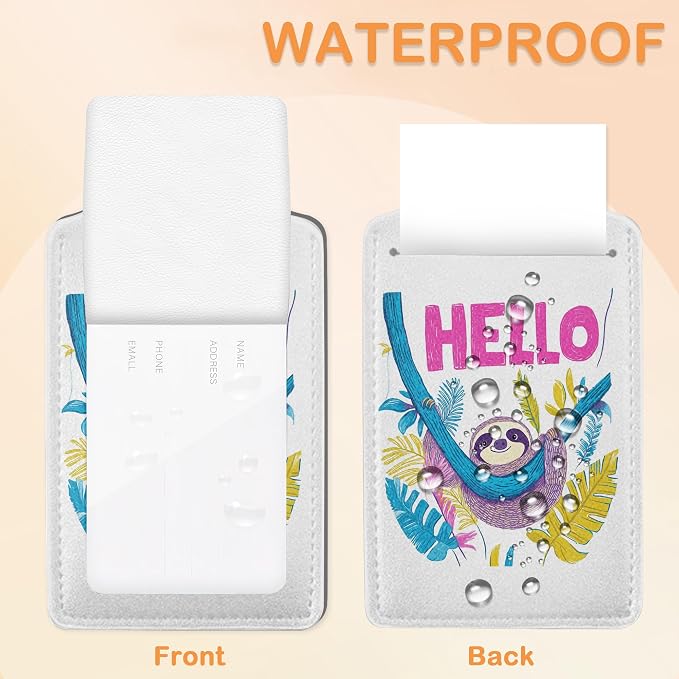 Colorful Sloth Hello 3 Pack Luggage Tags - Image 3