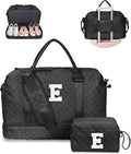 Initial Duffle Bag with Shoe Compartment, Personalized Weekender Bag with by Vogewood
