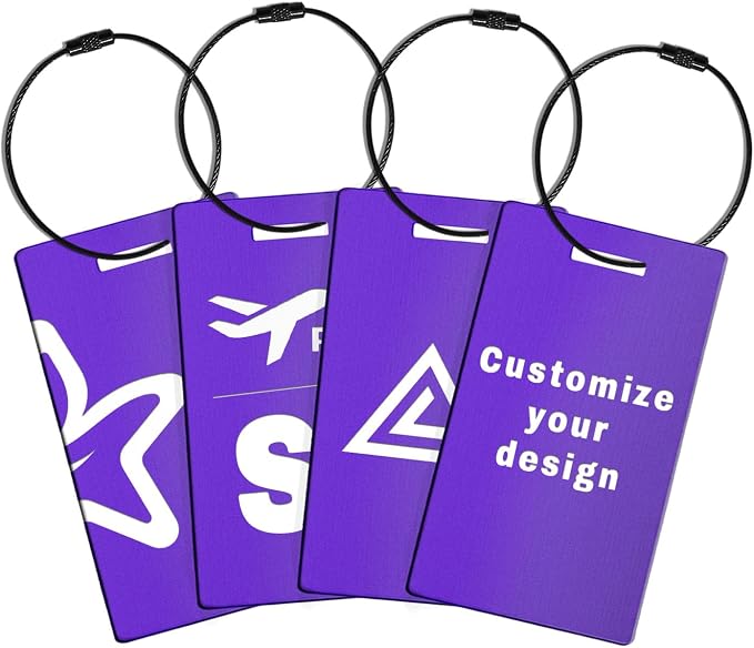 4PCS Personalized Luggage Tags for Travel Durable Aluminium Luggage Tags for by comfortez