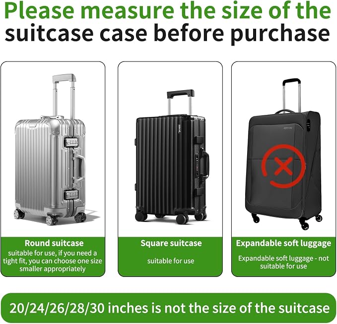 Suitcase Covers For Luggage, 30 Inch Clear PVC Luggage Covers Protector Full - Image 8
