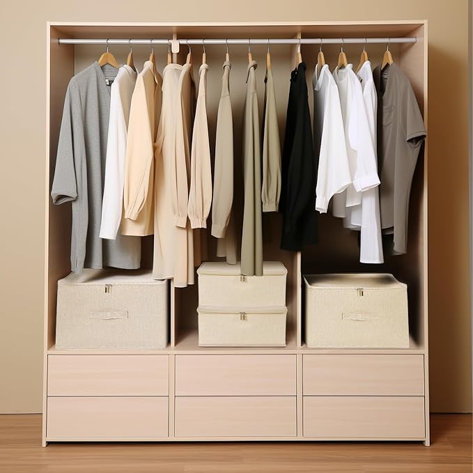 ANMINY Storage Bins with Zipper Lids 36 Qt Lidded Fabric Storage Boxes Baskets - Image 9