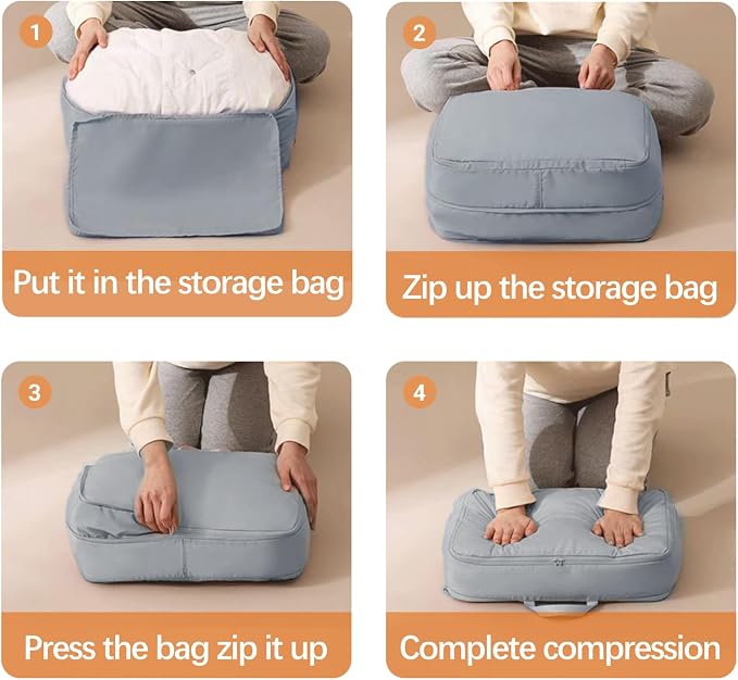 3PCS XL Ultra Space Saving Bags self compression organizer bags space saver bags - Image 5