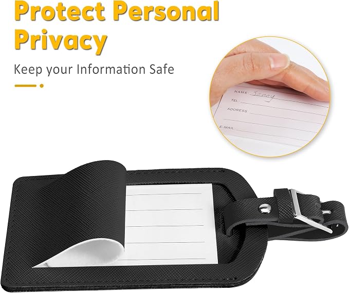3 Pack Luggage Tags for Suitcases, TSA Approved Bag Tags, Baggage Tags - Image 3