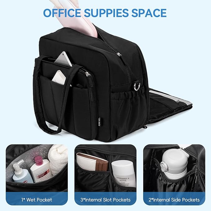 CLUCI Gym Bag for Women, Travel Duffle Bag Carry on Weekender Bags Puffer Tote - Image 3