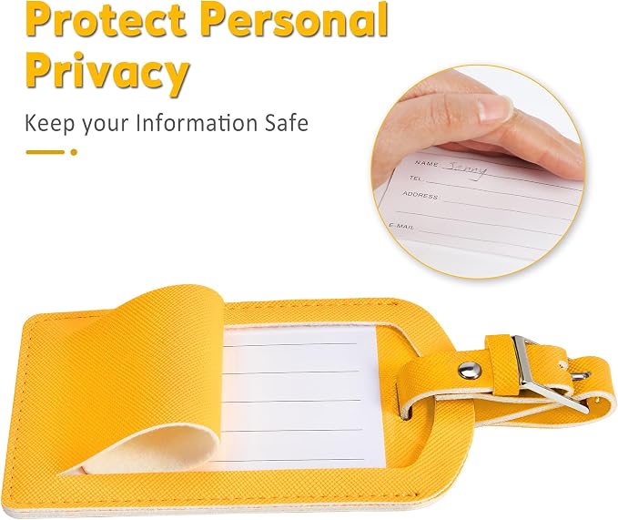 3 Pack Luggage Tags for Suitcases, TSA Approved Bag Tags, Baggage Tags - Image 3