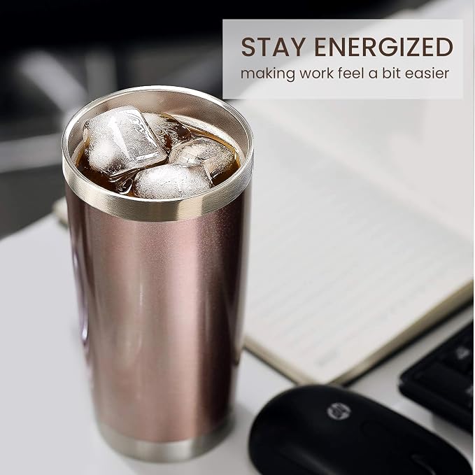 MEWAY 20oz Tumbler 8 Pack Double Wall Vacuum Insulated Travel Mug Bulk - Image 4