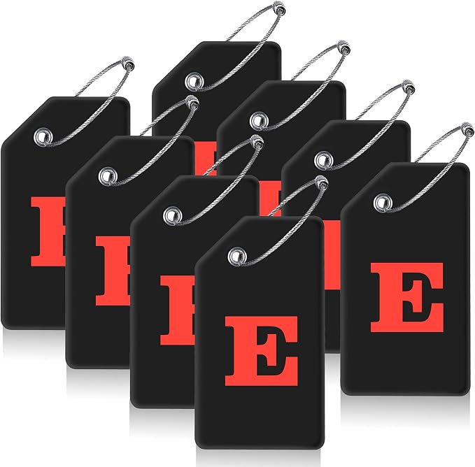 8 Pcs Luggage Tags for Suitcases, 26 Initial Letter Travel Luggage Baggage by Gostwo