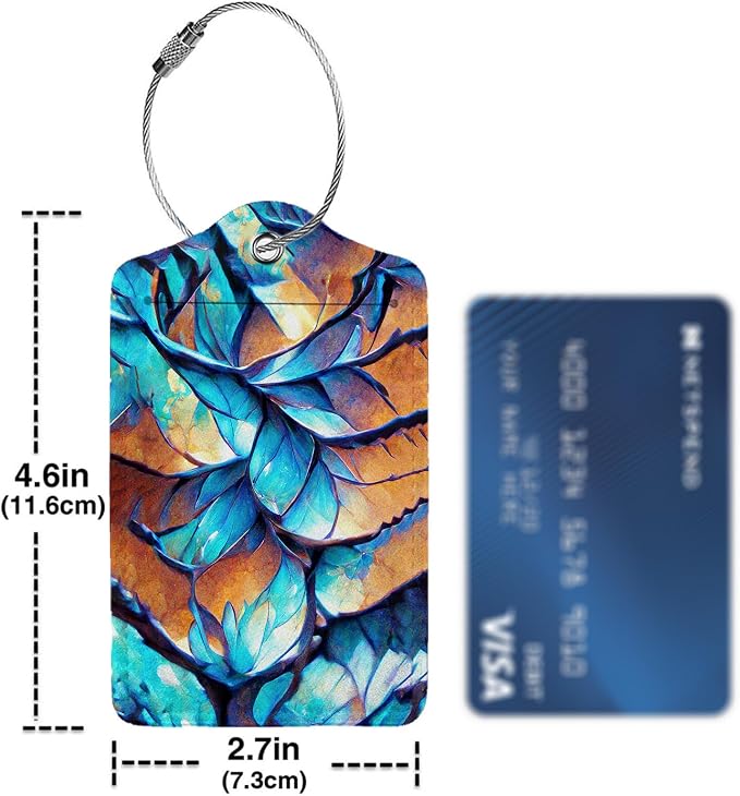 Dragon Scale Luggage Tags for Suitcases, 2 Pack Luggage Tag, Leather Stainless - Image 4