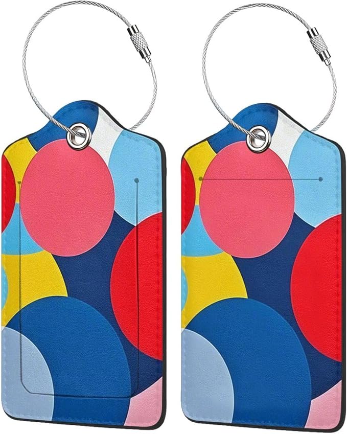 Fun Luggage Tags for Suitcases Leather Name Tag for Luggage Cute Travel Baggage by DONGPANCHN