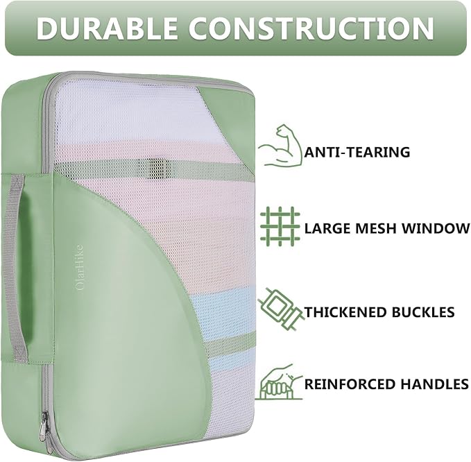 8 Set Packing Cubes for Travel, Anti-Tearing Suitcase Organizer for Luggage - Image 4